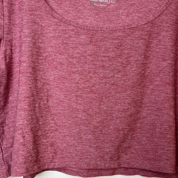 Outdoor Voices Shirt Women’s Pink Cloudknit Cropped Tee Athleisure Active Lounge - Picture 3 of 9
